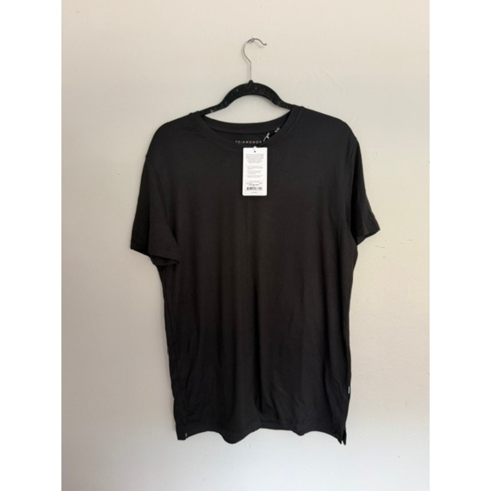 7Diamonds Mens Core Crew Neck T-Shirt Black Performance Stretch CSMT-4207 Medium